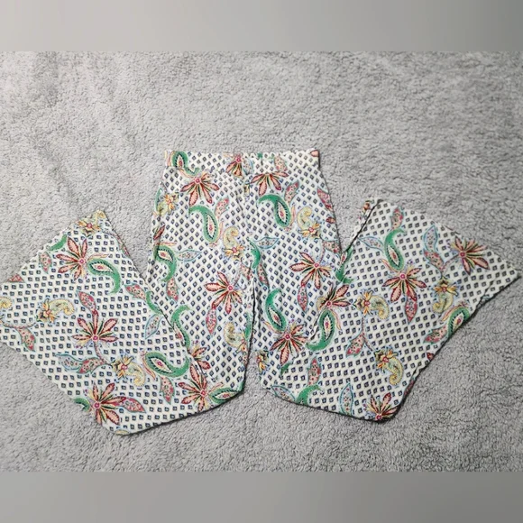 Zara Paisley Printed Flared Trousers - Picture 3 of 8